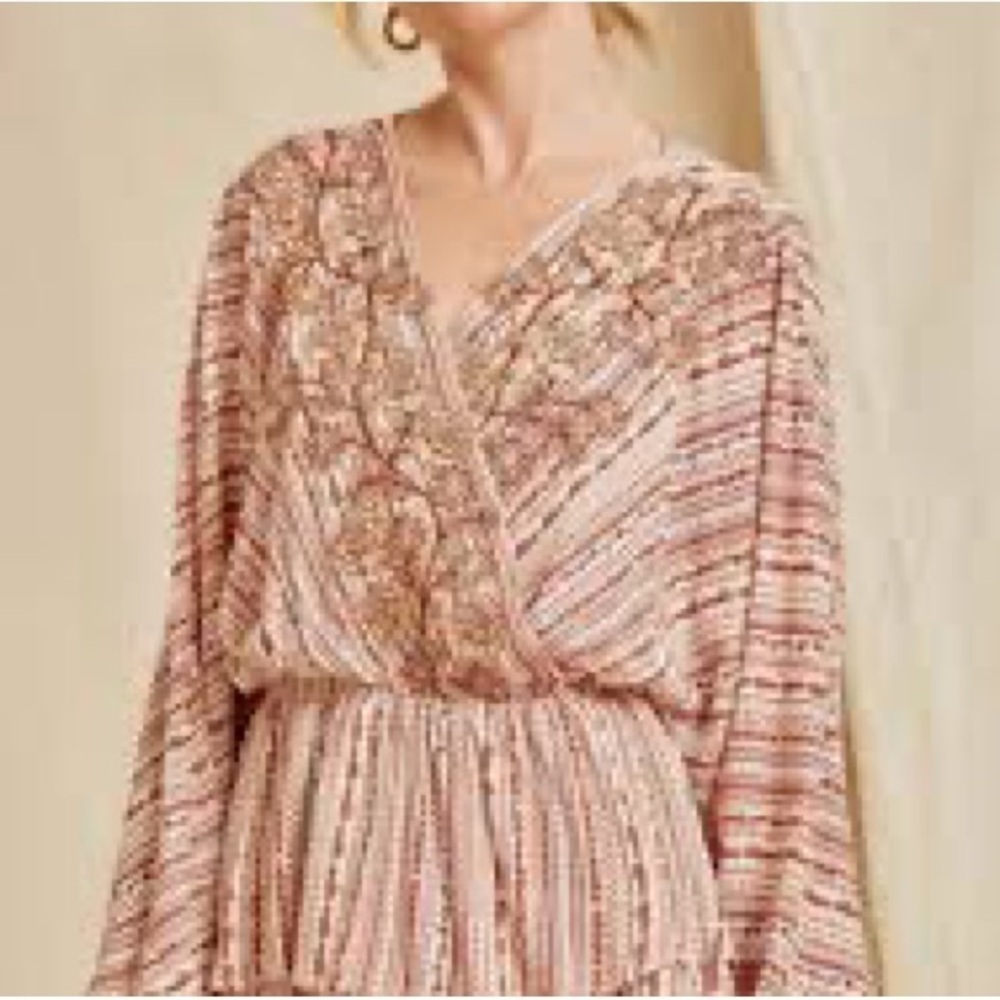 Savanna Jane | Boho Surplice Neckline Embroidered Blouse